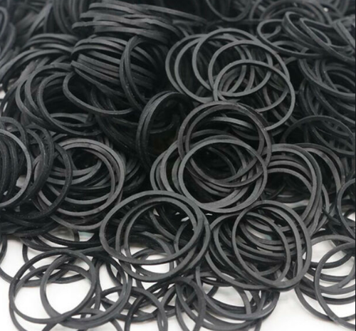 100 Piece Black Jumbo Elastic Bands Hair Tools - BEAUTYBEEZ-beauty-supply