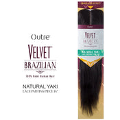 Velvet Brazilian Natural Yaki Lace Parting Piece Closure - BEAUTYBEEZ-beauty-supply