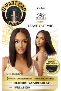 HH Dominican Straight 14" U-Part Wig U-Part Wig - BEAUTYBEEZ-beauty-supply