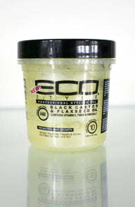 Eco Style Black Castor and Flaxseed Gel Hair Gel - BEAUTYBEEZ-beauty-supply