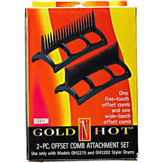 2-PC Offset Comb Attachment Set Hair Tools - BEAUTYBEEZ-beauty-supply